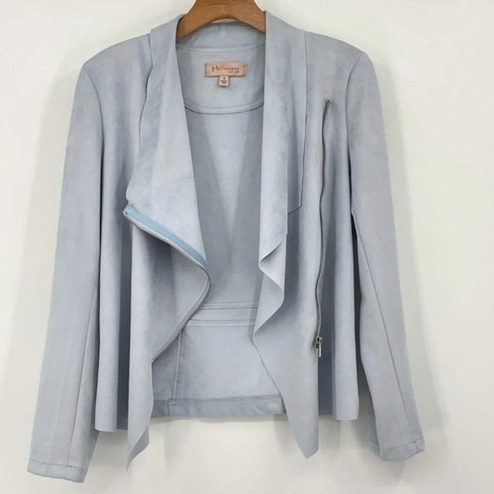 Philosophy Asymmetrical Faux Leather Light Blue Size‎ Small K12